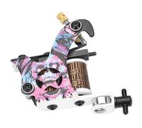 Alipis Máquina de Tatuajes Bobina de Hierro Galvanizado 10 Vueltas Diseño de Calavera Pentagonal Equipo Profesional para Tatuar Accesorio para Artistas de Tatuajes