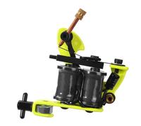 Alipis Máquina de Tatuar Bobina de Hierro Electrochapado 8 Vueltas Color Amarillo Limón Equipo Profesional para Delineado de Tatuajes Herramienta de Tatuaje para Salón 1 Pieza