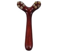 Alipis Masajeador Facial de Madera Marrón Forma Uso en Casa, Herramienta de Masaje para Relajación y Mejor Absorción de Loción
