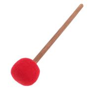 Alipis Mazo de Cuenco Sonoro Hecho a Mano Fieltro de Lana Rojo, Mazo de Madera Pequeña para Percusión, Activador de Cuencos Cantores para Meditación y Musicoterapia