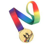 Alipis Medallas de Maratón al Aire Libre de Aleación Dorada 7 Cm para Competiciones Deportivas, Medallas de Ganador para Carreras y Eventos Escolares Cinta Colorida para Premiación