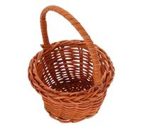 Alipis Mini Cesta Decorativa Tejida Mano para DIY Cesta Pequeña para Almacenamiento y Decoración de Escritorio Color Marrón