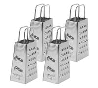 Alipis Mini rallador de queso, 4 unidades, acero inoxidable, rallador de limón, rallador profesional con 4 lados para rallador de cocina, verduras, zanahorias, patatas