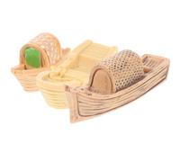 Alipis Miniaturas de Barcos Decorativos de Resina Estilo Vintage Modelo de Barco Rústico de 3 Piezas Adornos para Micro Paisaje y Casas de Muñecas Decoración de Escritorio Temática