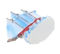 Alipis Modelo de Barco Vela Decorativo Pequeño de Resina Adornos Náuticos Creativos para Fiesta y Hogar Diseño Mediterráneo Compacto y Ligero para Escritorio y Eventos Temáticos