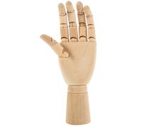 Alipis Modelo Móvil de Mano Articulada de Madera Maciza de 10 Pulgadas, Mano Izquierda para Dibujo y Bocetos, Maniquí Flexible para Artistas y Uso en Clases de Arte