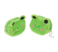Alipis Monedero Acceso Mujer Felpa para a Diseño de de Rana Pequeño 2 Piezas, Bolso Kawaii Cremallera Rápido a Monedas y Tarjetas en Accesorios Diarios