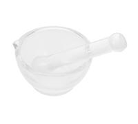Alipis Mortero y de Vidrio Resistente para Laboratorio Base Reforzada de Práctico para Triturar y Mezclar Experimentos y Cocina