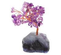 Alipis Natural Amethyst Stone Fortune Tree Decor Crystal Decor for Home and Office Featuring Soft Crafted from Premium Amethyst for Living Centerpiece Office Desk Accent