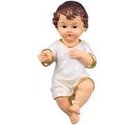 Alipis Niño Jesus Resina Figurine Natividad Estatua Coleccionable Santo Niño Jesús Escultura Ornamento de Escritorio para La Decoración de La Iglesia de La Casa 15 Cm