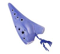 Alipis Ocarina de Cerámica para Principiantes Instrumento Musical Infantil de 12 Agujeros Color Violeta Hielo Funda y Libro Educativo Adecuado para Aprendizaje y Práctica en Casa o