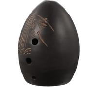 Alipis Ocarina Portátil de 8 Agujeros en Cerámica Negra Instrumento Musical Étnico Compacto y Ligero para Principiantes Flauta Ocarina Clásica Adecuado para Práctica y Obsequio