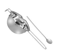 Alipis Olla para Fundir Cera y Mantequilla 400 Ml Acero Inoxidable 201 con Cucharón Ergonómico para Baño María Cocina Repostería y Manualidades