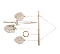 Alipis Organizador Colgante De Diademas y Accesorios De Pared Decoración Bohemia Para Hogar Almacenamiento Diseño De Macramé y Flores Secas Para Niñas y Espacios Creativos