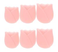 Alipis Organizador de 6 brochas de Maquillaje de Silicona con Forma de Rosa para Base, Ojos, Labios y Otros Pinceles. Ideal para Mujeres, Novias, Madres y Esposas.