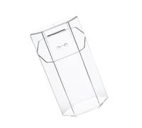 Alipis Organizador de Cosméticos Acrílico Transparente Tapa Abatible Bote de Maquillaje Hexagonal Perlas Blancas Contenedor Práctico para Brochas y Lápiz Labial Adecuado para