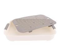 Alipis Orinal de Entrenamiento para Conejos y Caja de Arena para Cobayas Diseño Rectangular con Base Plana, Previene Salpicaduras y Espacio Amplio para Mascotas Pequeñas