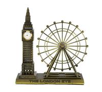 Alipis Ornamento de Recuerdo Londres Big y London Eye Modelo Combinado de Edificios Emblemáticos Decoración Elegante para Estantería o Vitrina Regalo para Amantes de Londres