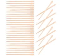 Alipis Palitos de Cera para Depilación Corporal y Facial, 200 Unidades (100 Palos Gruesos 100 Palos Finos), Madera Natural, Aplicadores Desechables para Uso en Salones y Hogar,