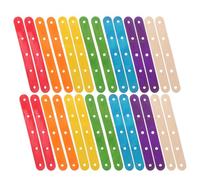 Alipis Palitos de Helado para Manualidades con Agujeros, 200 Piezas Madera Natural Colores (100 Madera 100 Colores), Palitos Artesanales para Proyectos DIY Escolares y Creativos