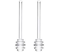 Alipis Palitos para Miel De Plástico Transparente 2 Unidades Agitadores para Café Mermelada Y Sirope Varillas Antigoteo para Cocina Y Uso Diario