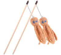 Alipis Palo para Burlarse de Gatitos Interactivo 2 Piezas Felpa Café