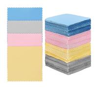 Alipis Paños para Limpiar Joyas 200 Piezas 8X8 CM Paños de Limpieza para Lentes y Plata Reutilizables Suaves Colores Variados Gris Claro Azul Rosa Amarillo para Pulir y Mantener