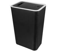 Alipis Papelera con Tapa de Plástico Negra de 10L Cubo de Basura Compacto 22X155X33 CM para Cocina y Oficina Papelera Delgada Adecuado para Baño y Espacios Pequeños