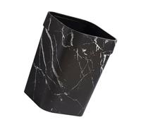 Alipis Papelera Cuadrada de Plástico con Textura Mármol para Baño y Oficina Doméstico de Diseño Práctico con Anillo de Sujeción para Bolsas para Dormitorios y Cocina