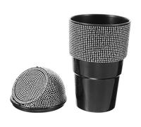 Alipis Papelera de Coche con Diseño de Cristales Brillantes Organizador Multifuncional para Residuos y Botellas de Agua Elegante y Duradera para Vehículos