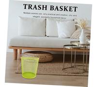 Alipis Papelera Metálica Pequeña sin Tapa Diseño Resistente y Elegante para Dormitorio Oficina Hogar Verde Mediana