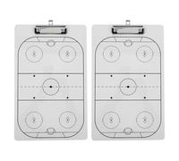 Alipis Paquete de 2 portapapeles de borrado en seco para entrenadores: tablero de marcadores de hockey reutilizable para entrenadores, equipo de entrenamiento de hockey para uso estratégico en