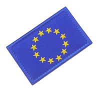 Alipis Parche Bordado Bandera Ue en Nailon Resistente Accesorio para Ropa Mochilas y Sombreros Parche Aplique de Bandera Unión Europea para Uso en Viajes y Actividades Deportivas