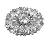 Alipis Parche Decorativo para Ropa y Zapatos Gemas de Imitación Blancos Aplique Termoadhesivo Redondo de 5 CM Accesorio para Reparar y Personalizar Prendas y Complementos de Moda