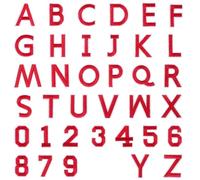 Alipis Parches Termoadhesivos Letras y Números Rojos 72 Unidades de Bordado Poliéster Ideales para Ropa Sombreros y Accesorios DIY Diseño Vintage para Personalización Fácil
