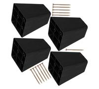 Alipis Patas de Plástico Triangulares para Muebles 9,3 Cm, Juego 4 Piezas para Sofá, Silla, Armario y Cama, Resistentes Humedad, Protección para Suelos y Repuesto para Muebles