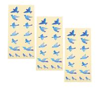 Alipis Pegatina Creativa para Diapasón de Guitarra Acústica Forma de Pájaro, Autoadhesiva de Pvc Fácil de Aplicar, Pack de 3 Unidades en Varios Colores