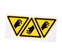 Alipis Pegatinas de Advertencia de Mano Cortante Autoadhesivas 3 Piezas, Etiquetas de Señal de Precaución Industrial, 100 Mm Equilateral, Adhesivos de Seguridad para Maquinaria