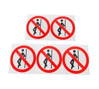 Alipis Pegatinas De Advertencia De No Apoyarse Autoadhesivas Para Seguridad Y Fábricas Material Resistente Para Superficies Prevención De Accidentes 5 Piezas X 3