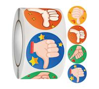 Alipis Pegatinas de Ánimo Redondas 1 Pulgada (2,5 Cm) 500 Unidades en Rollo, Pegatinas Motivacionales, Recompensas Escolares para Jardín de Infancia y Fomento de Conducta Positiva