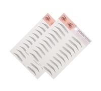 Alipis Pegatinas de Transferencia de Papel para Cejas Artificiales Negras 3D Duración Varios Días , Cambio Instantáneo , 2 Unidades para Principiantes y Hombres