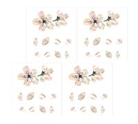 Alipis Pegatinas para Protector de Púa de Guitarra 4 Piezas PVC Decorativas de Flor de Cerezo para Diapasón de Guitarra Acústica Ukelele Calcomanías Adhesivas para Decoración y