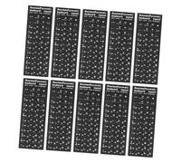 Alipis Pegatinas para Teclado Ruso-inglés Negro Opaco 20 Hojas, Calcomanías de Letras Cirílicas para Portátil y Pc, Reemplazo Letras Teclado Compatible, Uso Académico y Profesional