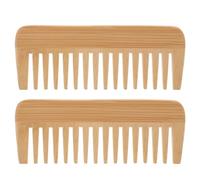 Alipis Peine de Madera sin Mango de 2 Piezas Dientes Anchos para Barba y Cabello Rizado, Desenredante y Multiusos para Hombres y Mujeres, Cuidado Profesional y Portátil para Peinar