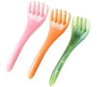 Alipis Peine de Masaje Cuero Cabelludo 3 Piezas Pequeño Resina Verde Amarillo Rosa Masajeador Corporal Relajación y Alivio Estrés Portátil