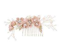 Alipis Peineta Cabello de Novia en Aleación Rosa Cristales, Accesorio Delicado y Único para Boda y Compromiso, Diseño Elegante y Ligero para Novia