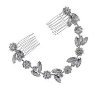 Alipis Peineta para Boda con Cadena Creativa y Rhinestones Plateados Accesorio Elegante para Novias y Ocasiones Especiales