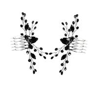 Alipis Peinetas Vintage de Aleación de Zinc para Novia y Damas, 2 Piezas Negras Ajuste Seguro y Cómodo, Accesorios Cabello en Bodas