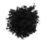 Alipis Peluca Afro Rizada Sintética para Mujeres Negras con Flequillo, Ajustable y Cómoda para Cosplay y Eventos