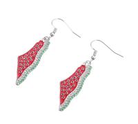 Alipis Pendientes Sandia Palestina Colgantes de Aleación de Zinc Diseño Único y Resistencia al Desvanecimiento para Mujer en Fiestas y Verano